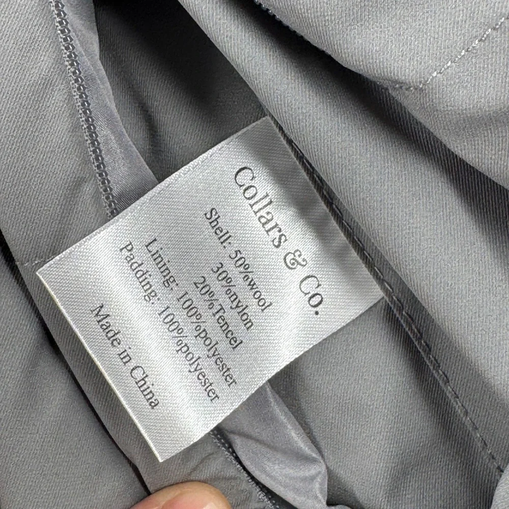 COLLARS & CO Regent Reversible Quilted Wool Vest Mens M Heathered Gray NWOT